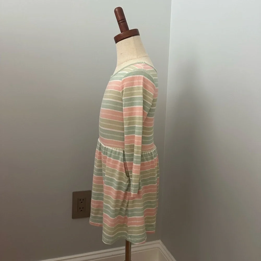 PEEK GIRLS STRIPED LONG SLEEVE DRESS